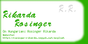 rikarda rosinger business card
